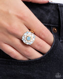Cheers to Perfection - Blue Ring - Paparazzi Accessories Ring Bedazzle Me Pretty Mobile Fashion Boutique