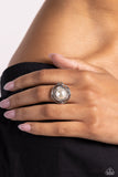 Chic Center - White Ring - Paparazzi Accessories Ring Bedazzle Me Pretty Mobile Fashion Boutique