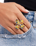 Chic Confession - Yellow Ring - Paparazzi Accessories Ring Bedazzle Me Pretty Mobile Fashion Boutique