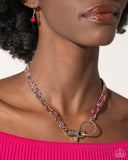 Chic Connection - Red Necklace - Paparazzi Accessories Necklace Bedazzle Me Pretty Mobile Fashion Boutique