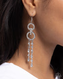 Chic Crowd - White Earrings - Paparazzi Accessories Earrings Bedazzle Me Pretty Mobile Fashion Boutique
