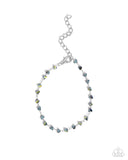 Chiseled Character - Blue Bracelet - Paparazzi Accessories Bracelet Bedazzle Me Pretty Mobile Fashion Boutique