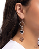 Chiseled Clarity - Black Earrings - Paparazzi Accessories Earrings Bedazzle Me Pretty Mobile Fashion Boutique
