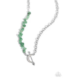 Chiseled Confidence - Green Necklace - Paparazzi Accessories Necklace Bedazzle Me Pretty Mobile Fashion Boutique
