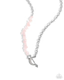 Chiseled Confidence - Pink Necklace - Paparazzi Accessories Necklace Bedazzle Me Pretty Mobile Fashion Boutique
