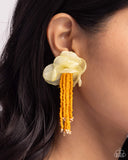 Cinderella Charisma - Orange Post Earrings - Paparazzi Accessories Post Earrings Bedazzle Me Pretty Mobile Fashion Boutique