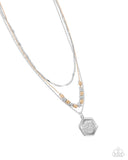 Clandestine Chains - Multi Necklace - Paparazzi Accessories Necklace Bedazzle Me Pretty Mobile Fashion Boutique