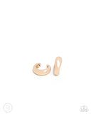 Classic Cuff - Gold Cuff Earrings - Paparazzi Accessories Post Earrings Bedazzle Me Pretty Mobile Fashion Boutique