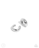 Classic Cuff - Silver Cuff Earrings - Paparazzi Accessories Post Earrings Bedazzle Me Pretty Mobile Fashion Boutique