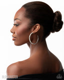 Classical Ballet - White Earrings - Paparazzi Accessories Earrings Bedazzle Me Pretty Mobile Fashion Boutique