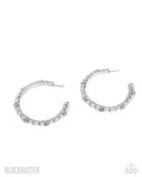Classical Ballet - White Earrings - Paparazzi Accessories Earrings Bedazzle Me Pretty Mobile Fashion Boutique