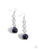 Classy Cadence - Blue Earrings - Paparazzi Accessories Earrings Bedazzle Me Pretty Mobile Fashion Boutique