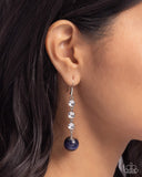 Classy Cadence - Blue Earrings - Paparazzi Accessories Earrings Bedazzle Me Pretty Mobile Fashion Boutique