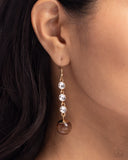 Classy Cadence - Brown Earrings - Paparazzi Accessories Earrings Bedazzle Me Pretty Mobile Fashion Boutique