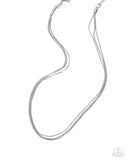 Classy Companion - Silver Necklace - Paparazzi Accessories Necklace Bedazzle Me Pretty Mobile Fashion Boutique
