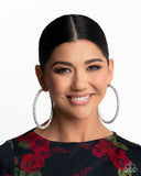 Classy Condition - White Earrings - Paparazzi Accessories Earrings Bedazzle Me Pretty Mobile Fashion Boutique