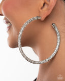 Classy Condition - White Earrings - Paparazzi Accessories Earrings Bedazzle Me Pretty Mobile Fashion Boutique