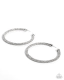 Classy Condition - White Earrings - Paparazzi Accessories Earrings Bedazzle Me Pretty Mobile Fashion Boutique