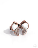 Classy Coquette - Copper Ring - Paparazzi Accessories Ring Bedazzle Me Pretty Mobile Fashion Boutique
