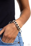 Climb Aboard - Brown Bracelet - Paparazzi Accessories Bracelet Bedazzle Me Pretty Mobile Fashion Boutique
