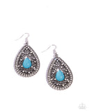 Cloud Nine Couture - Blue Earrings - Paparazzi Accessories Earrings Bedazzle Me Pretty Mobile Fashion Boutique