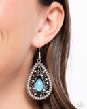 Cloud Nine Couture - Blue Earrings - Paparazzi Accessories Earrings Bedazzle Me Pretty Mobile Fashion Boutique