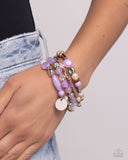 Cloudy Chic - Purple Bracelet - Paparazzi Accessories Bracelet Bedazzle Me Pretty Mobile Fashion Boutique