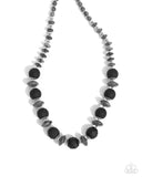 Cloudy with a Chance of CHARACTER - Black Necklace - Paparazzi Accessories Necklace Bedazzle Me Pretty Mobile Fashion Boutique