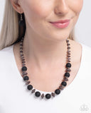 Cloudy with a Chance of CHARACTER - Black Necklace - Paparazzi Accessories Necklace Bedazzle Me Pretty Mobile Fashion Boutique