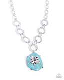 Clover Collection - Blue Necklace - Paparazzi Accessories Necklace Bedazzle Me Pretty Mobile Fashion Boutique
