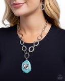 Clover Collection - Blue Necklace - Paparazzi Accessories Necklace Bedazzle Me Pretty Mobile Fashion Boutique