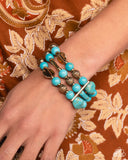Coachella Confidence - Blue Bracelet - Paparazzi Accessories Bracelet Bedazzle Me Pretty Mobile Fashion Boutique