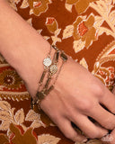 Coachella Construction - Gold Bracelet - Paparazzi Accessories Bracelet Bedazzle Me Pretty Mobile Fashion Boutique