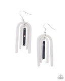 Coarse Conversation - Black Earrings - Paparazzi Accessories Earrings Bedazzle Me Pretty Mobile Fashion Boutique
