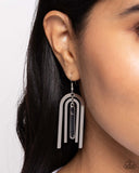 Coarse Conversation - Black Earrings - Paparazzi Accessories Earrings Bedazzle Me Pretty Mobile Fashion Boutique