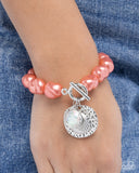 Coastal Cadenza - Orange Bracelet - Paparazzi Accessories Bracelet Bedazzle Me Pretty Mobile Fashion Boutique