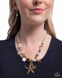 Coastal Cameo - Multi Necklace - Paparazzi Accessories Necklace Bedazzle Me Pretty Mobile Fashion Boutique