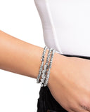 Coastal Celebration - Silver Bracelet - Paparazzi Accessories Bracelet Bedazzle Me Pretty Mobile Fashion Boutique