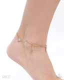 Coastal Celebrity - Gold Anklet - Paparazzi Accessories Anklet Bedazzle Me Pretty Mobile Fashion Boutique