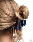 Coastal Clip - Blue Hair Clip - Paparazzi Accessories Hair Clip Bedazzle Me Pretty Mobile Fashion Boutique
