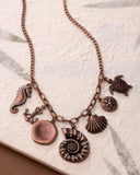 Coastal Composure - Copper Necklace - Paparazzi Accessories Necklace Bedazzle Me Pretty Mobile Fashion Boutique