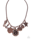 Coastal Composure - Copper Necklace - Paparazzi Accessories Necklace Bedazzle Me Pretty Mobile Fashion Boutique