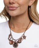 Coastal Composure - Copper Necklace - Paparazzi Accessories Necklace Bedazzle Me Pretty Mobile Fashion Boutique