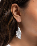 Coastal Conch - White Earrings - Paparazzi Accessories Earrings Bedazzle Me Pretty Mobile Fashion Boutique