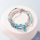 Coiled Color - Blue Bracelet - Paparazzi Accessories Bracelet Bedazzle Me Pretty Mobile Fashion Boutique