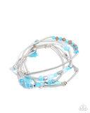 Coiled Color - Blue Bracelet - Paparazzi Accessories Bracelet Bedazzle Me Pretty Mobile Fashion Boutique
