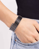 Coiled Command - Black Bracelet - Paparazzi Accessories Bracelet Bedazzle Me Pretty Mobile Fashion Boutique