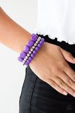 Color Venture - Purple Bracelet - Paparazzi Accessories Bracelet Bedazzle Me Pretty Mobile Fashion Boutique