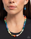 Colored Can-Can - Multi Necklace - Paparazzi Accessories Necklace Bedazzle Me Pretty Mobile Fashion Boutique