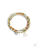 Colored Conversation - Green Bracelet - Paparazzi Accessories Bracelet Bedazzle Me Pretty Mobile Fashion Boutique